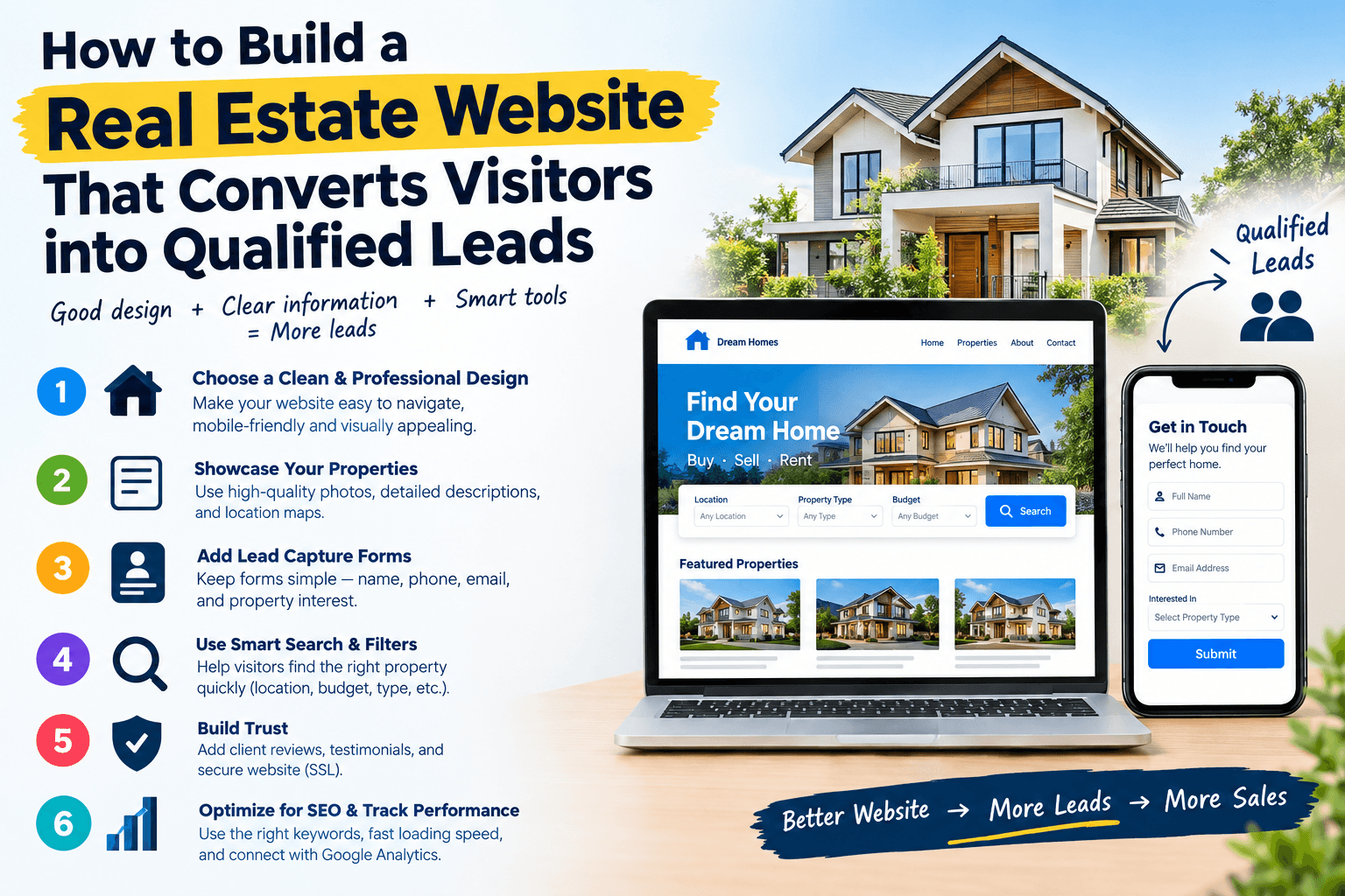 How to Build a Real Estate Website That Converts Visitors into Qualified Leads
