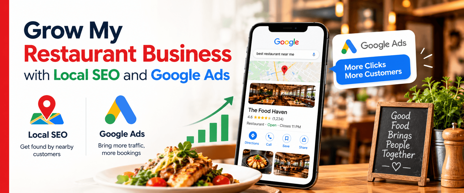 Grow My Restaurant Business with Local SEO and Google Ads